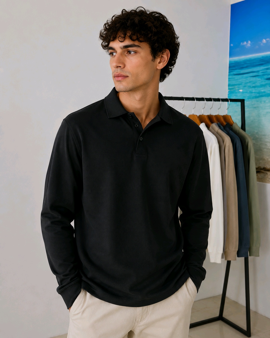 Essential Long Sleeve Polo