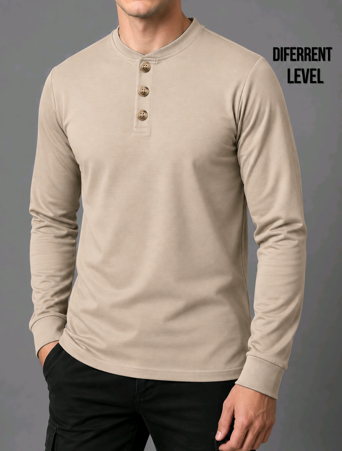 French Terry Henley Sweatshirt